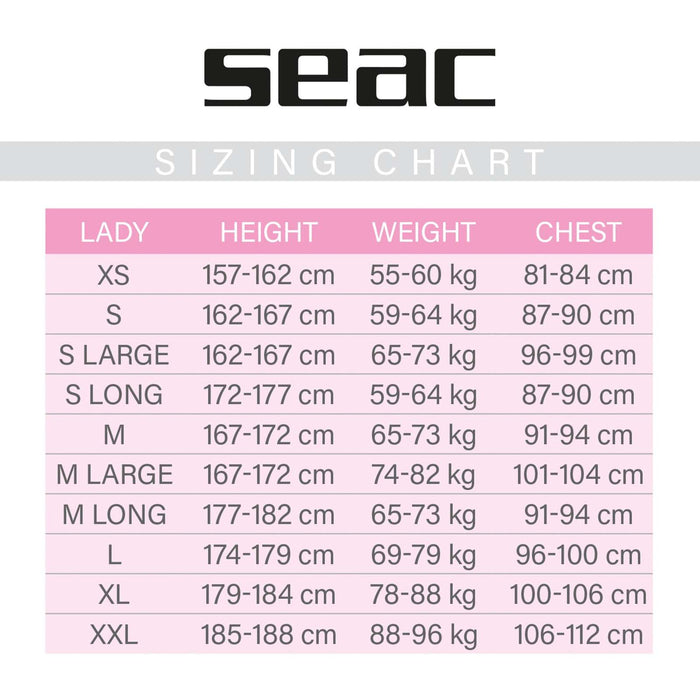 Combinaison de plongée Space Femme 5mm Large M Seac 1-117-M LARGE