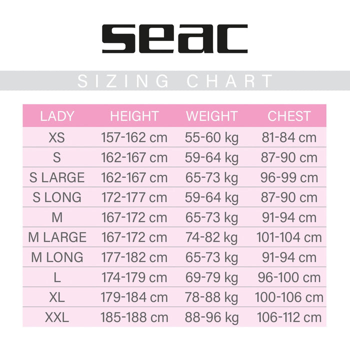 Combinaison de plongée Space Femme 5mm Long M Seac 1-117-M LONG
