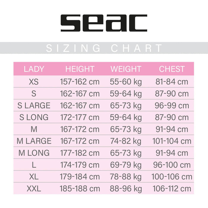 Combinaison de plongée Space Femme 5mm Large S Seac 1-117-S LARGE