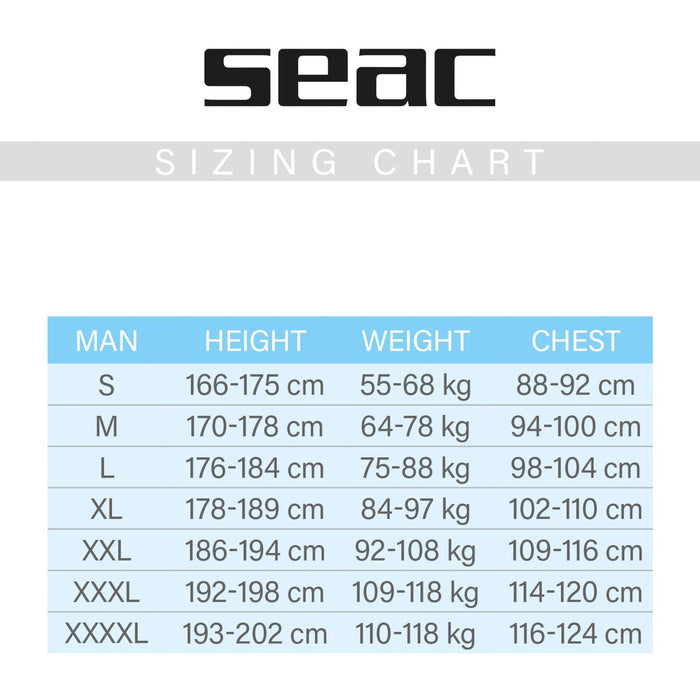 Combinaison Ciao homme 2,5 mm XXXL Seac 1-18-XXXL