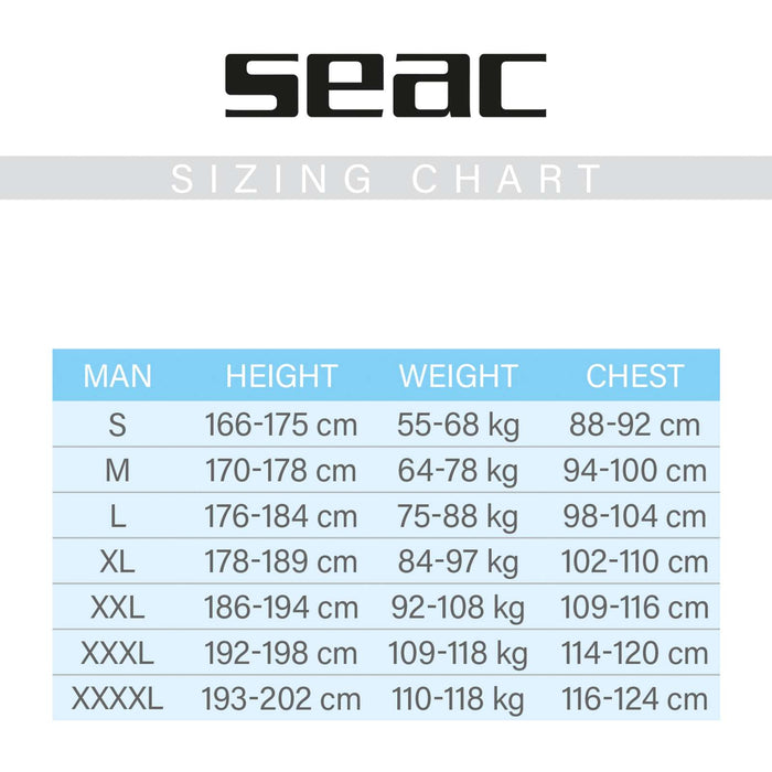 Combinaison Ciao homme 2,5 mm XXXXL Seac 1-18-XXXXL