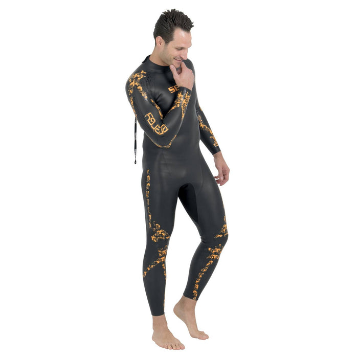 Combinaison Energy Homme 2mm Noir-Orange XXXXL Seac 1-49-XXXXL