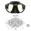 Masque de chasse sous-marine Hunter noir avec verres jaunes miroités Marlin 10304