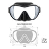 Masque de plongée Frameless Duo Noir Marlin 10305