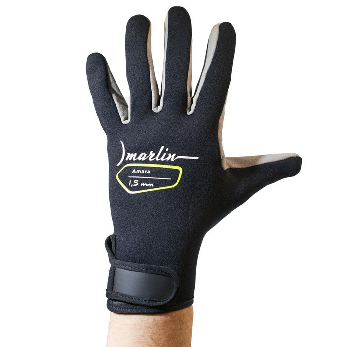 Gants de plongée Amara 1.5mm Noir-Gris Taille L Marlin 1096038