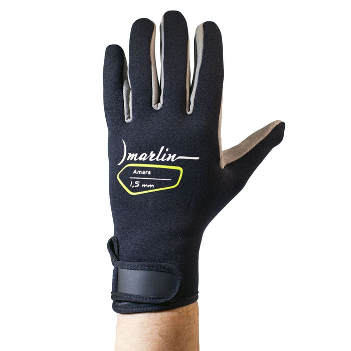 Gants de plongée Amara 1.5mm Noir-Gris Taille S Marlin 1096042