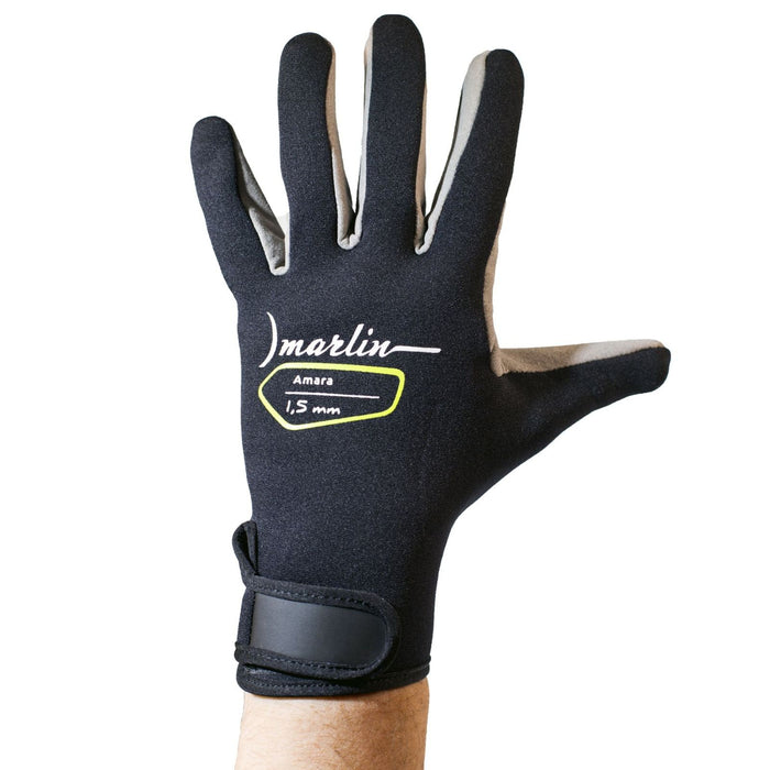Gants de plongée Amara 1.5mm Noir-Gris Taille S Marlin 1096042