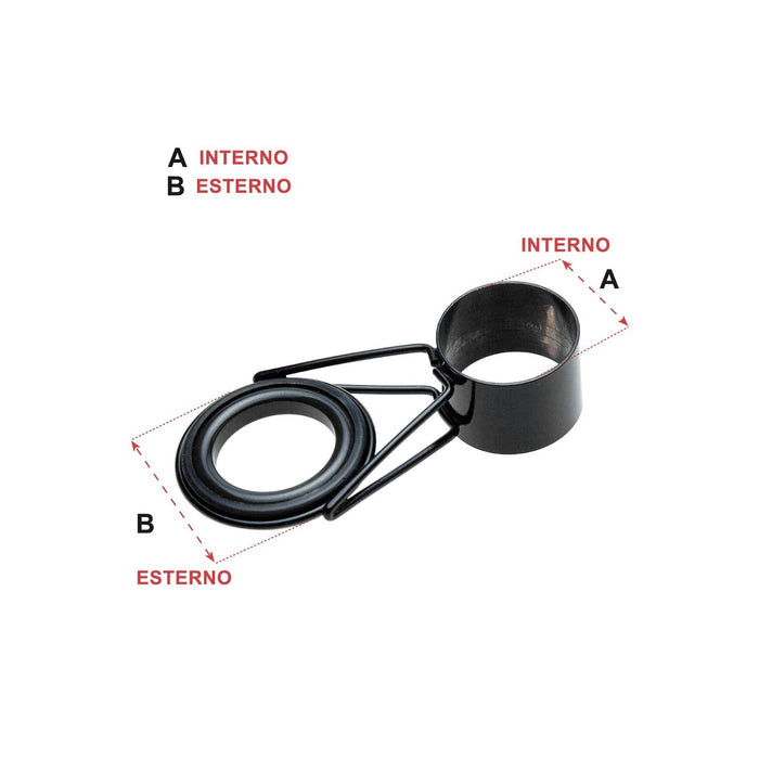 Guide de canne Bsveg Noir 16,5-20mm Expert Prédateur 11033