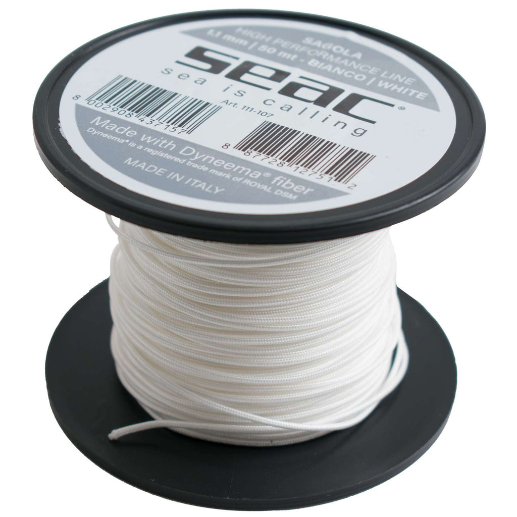 Noyau Dyneema Blanc 50m 1,1mm Seac 111-107