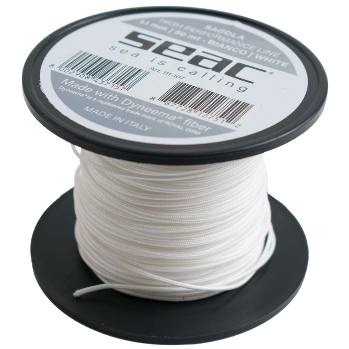 Noyau Dyneema Blanc 50m 1,1mm Seac 111-107