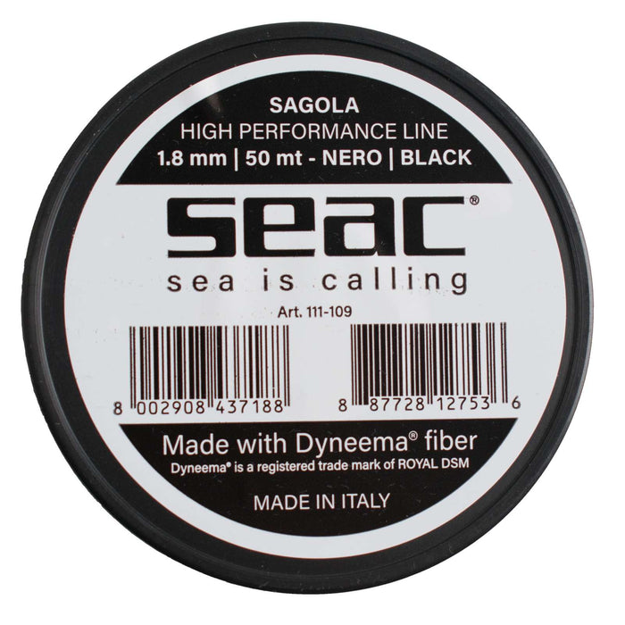 Noyau Dyneema Noir 50m 1,8mm Seac 111-109N