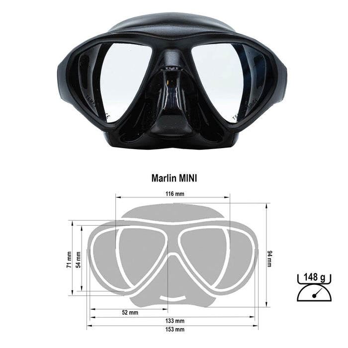 Masque de chasse sous-marine Mini noir Marlin 11181