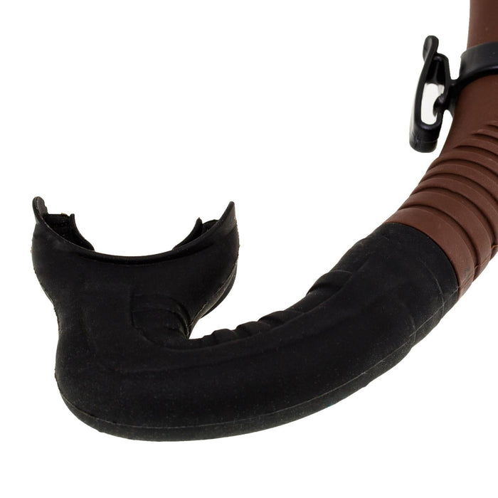 Tube de snorkel noir mat marron Marlin 11231