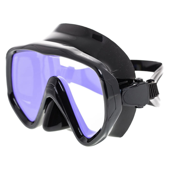 Masque de plongée Visualator noir avec verres jaunes miroités Marlin 11423