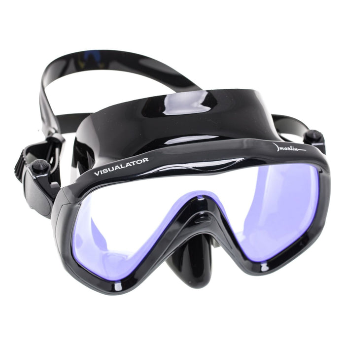 Masque de plongée Visualator noir avec verres jaunes miroités Marlin 11423