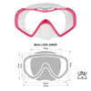 Masque de snorkeling Look Enfants Rose-Transparent Marlin 117443