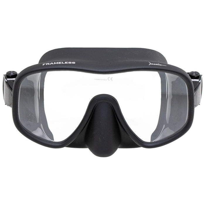 Masque de chasse sous-marine sans cadre noir mat Marlin 117472