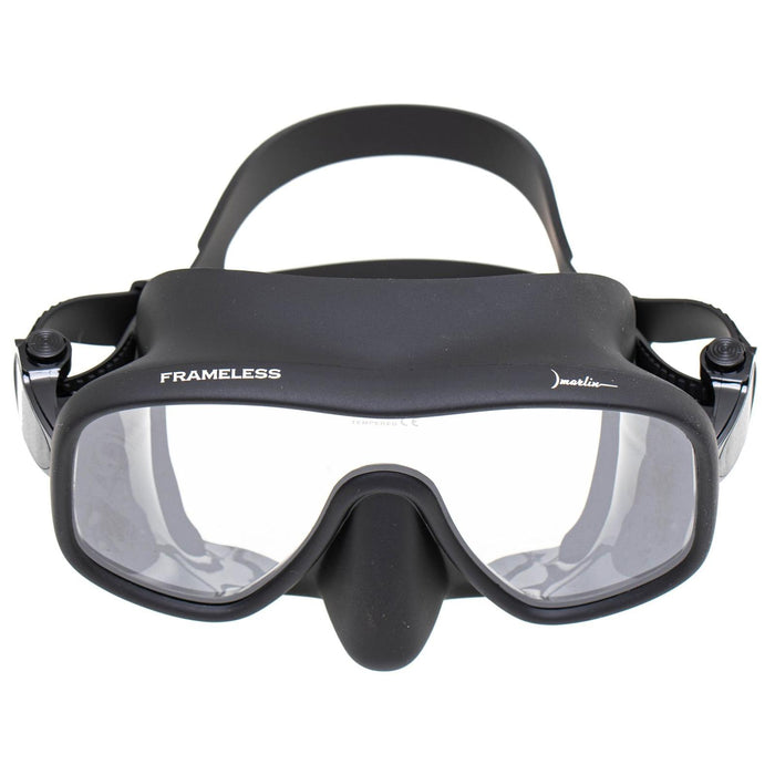 Masque de chasse sous-marine sans cadre noir mat Marlin 117472