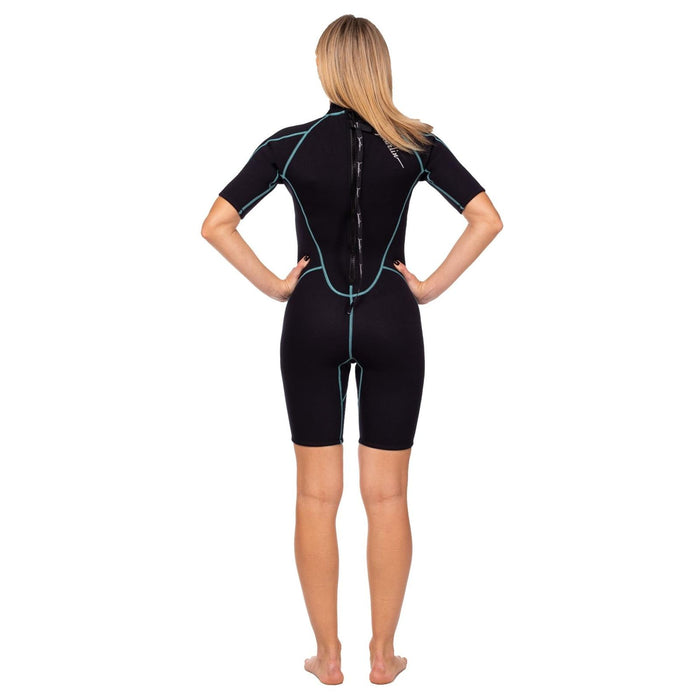 Shorty combinaison Malibu Femme 2.5mm Noir-Aqua Bleu Taille M Marlin 117623