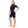 Shorty combinaison Malibu Femme 2.5mm Noir-Aqua Bleu Taille M Marlin 117623