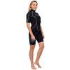 Shorty combinaison Malibu Femme 2.5mm Noir-Aqua Bleu Taille M Marlin 117623