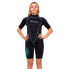 Shorty combinaison Malibu Femme 2.5mm Noir-Aqua Bleu Taille M Marlin 117623