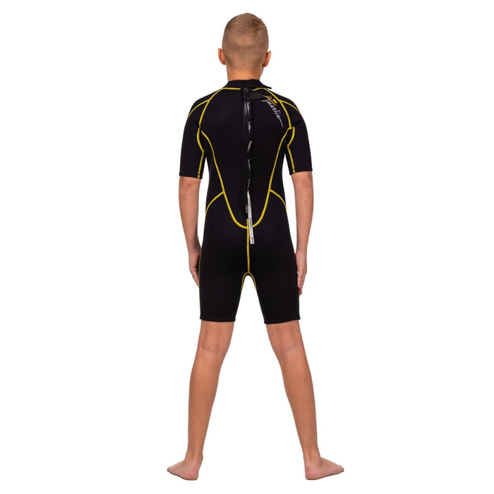 Combinaison shorty de snorkeling Malibu enfants 2,5mm noire-jaune taille S Marlin 117629