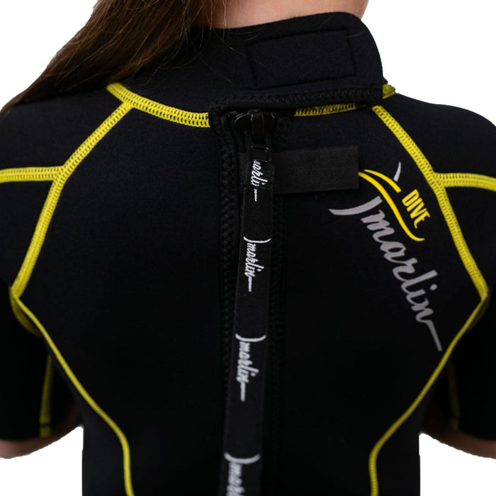 Combinaison shorty de snorkeling Malibu enfants 2,5mm noire-jaune taille S Marlin 117629