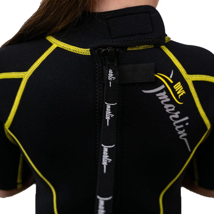 Combinaison shorty de snorkeling Malibu enfants 2,5mm noire-jaune taille M Marlin 117630