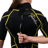 Combinaison shorty de snorkeling Malibu enfants 2,5mm noire-jaune taille M Marlin 117630