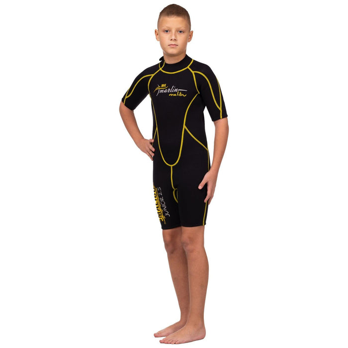 Combinaison shorty de snorkeling Malibu enfants 2,5mm noire-jaune taille M Marlin 117630