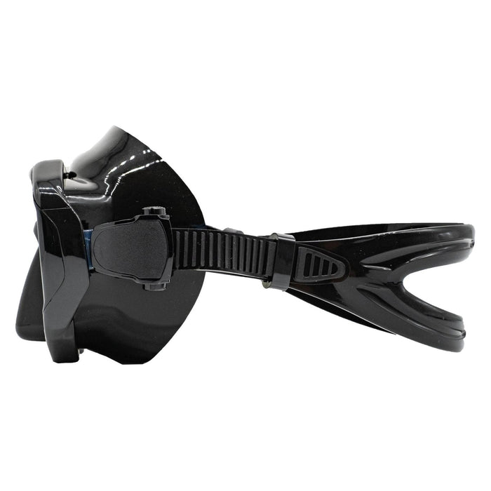 Masque de chasse sous-marine Turbo noir avec verres jaunes miroités Marlin 117849