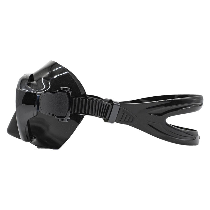 Masque de chasse sous-marine Ergo noir avec verres jaunes miroités Marlin 117850