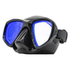 Masque de chasse sous-marine Triton noir avec verres jaunes miroités Marlin 117851