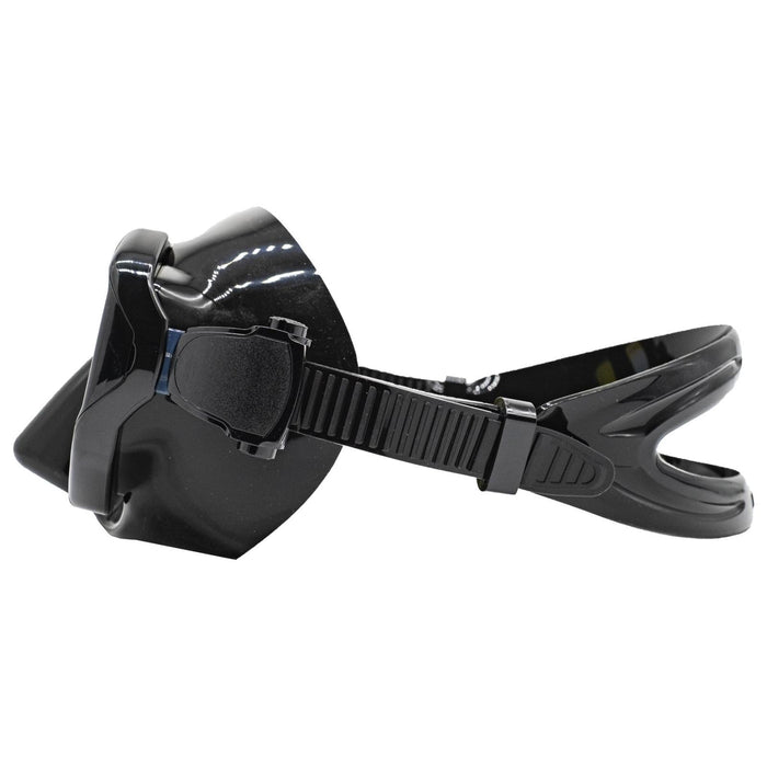 Masque de chasse sous-marine Triton noir avec verres jaunes miroités Marlin 117851