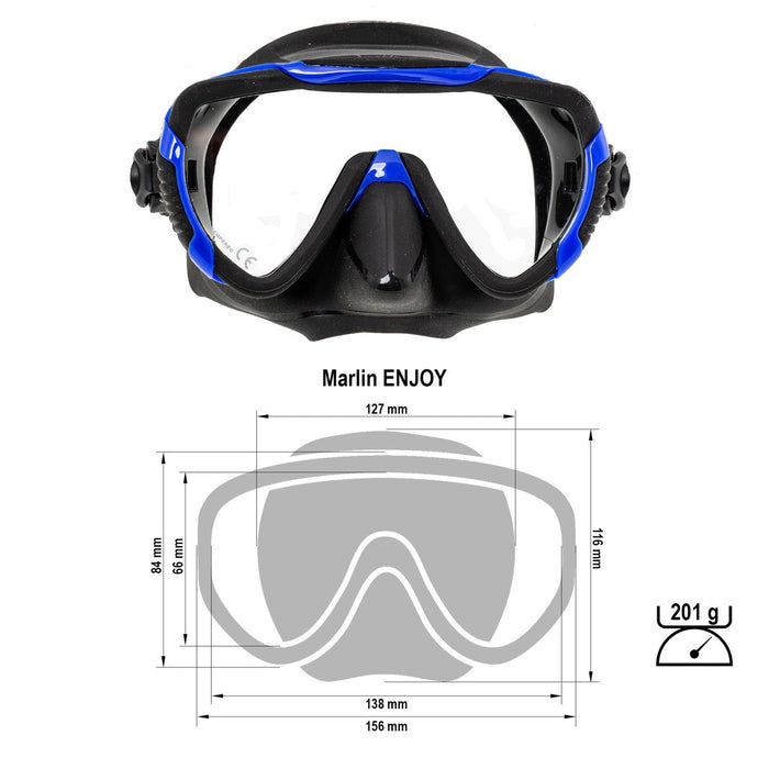 Masque de plongée Enjoy Bleu-Noir Marlin 118131
