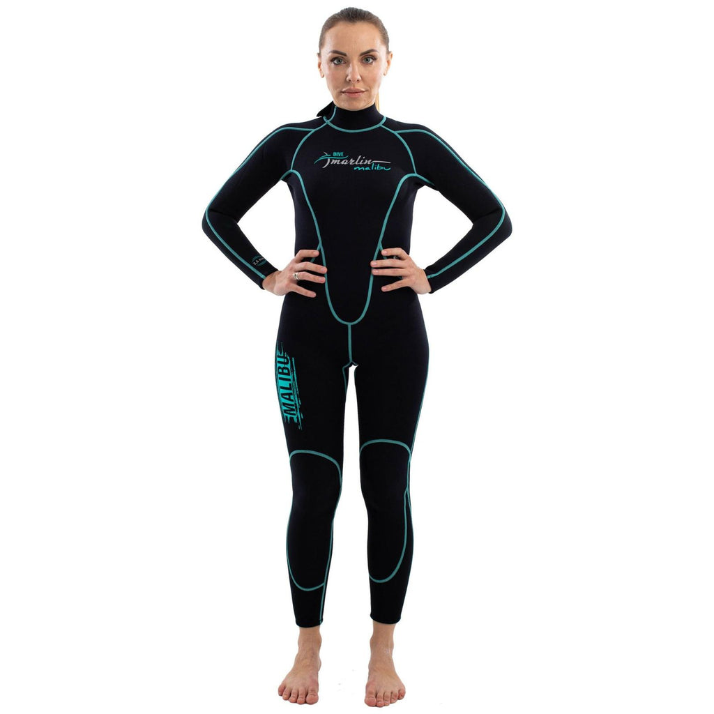 Combinaison de snorkeling Malibu femme 2,5mm noire-bleu aqua taille S Marlin 118319