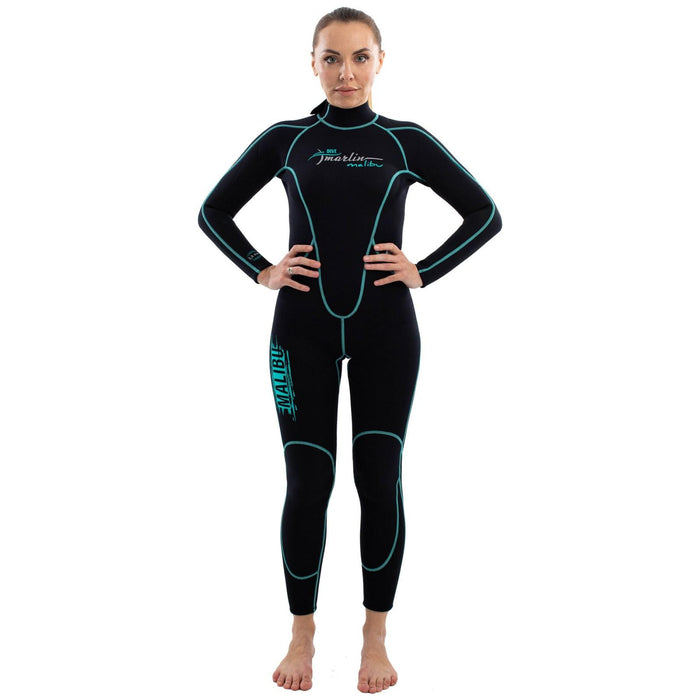 Combinaison de snorkeling Malibu femme 2,5mm noire-bleu aqua taille S Marlin 118319