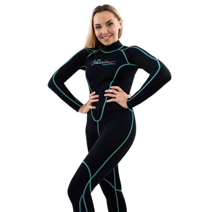 Combinaison de snorkeling Malibu femme 2,5mm noire-bleu aqua taille S Marlin 118319
