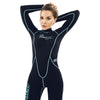 Combinaison de snorkeling Malibu femme 2,5mm noire-bleu aqua taille S Marlin 118319