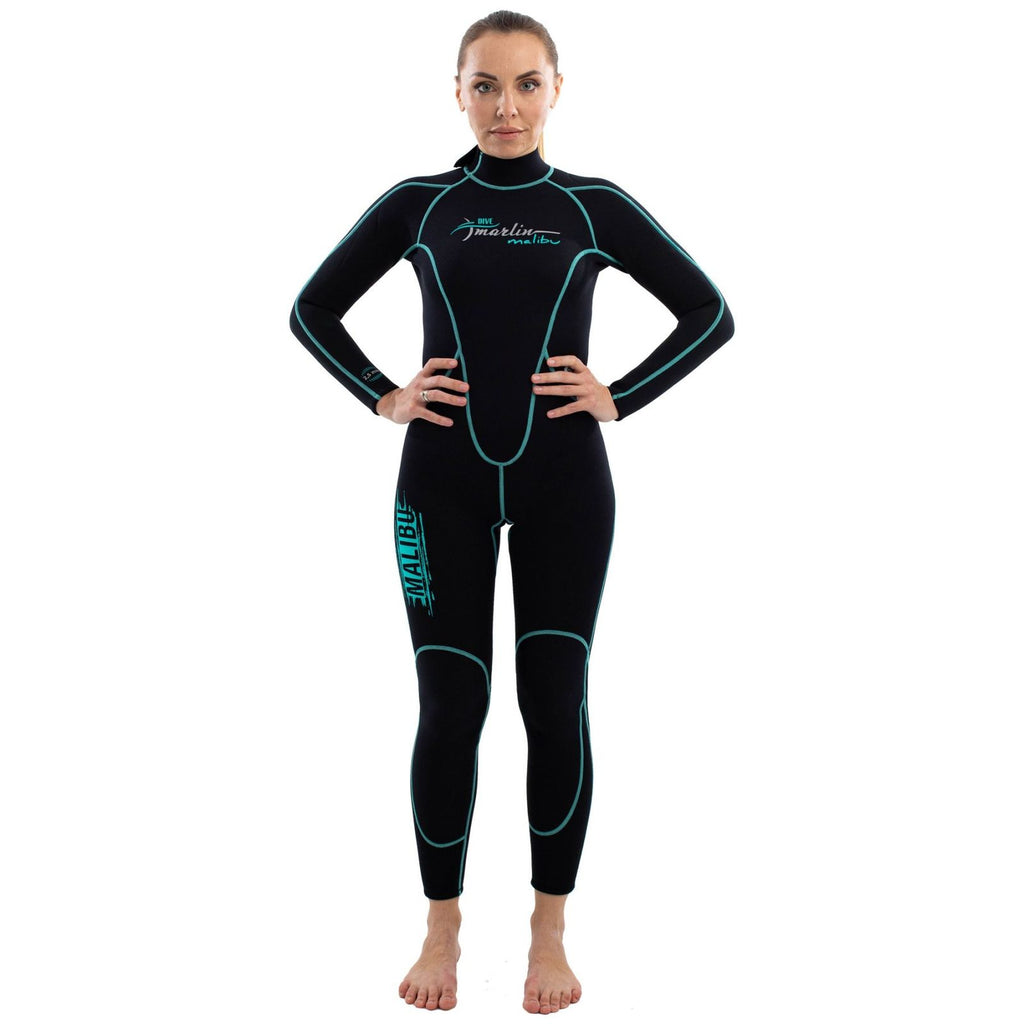 Combinaison de snorkeling Malibu femme 2,5mm noire-bleu aqua taille M Marlin 118322
