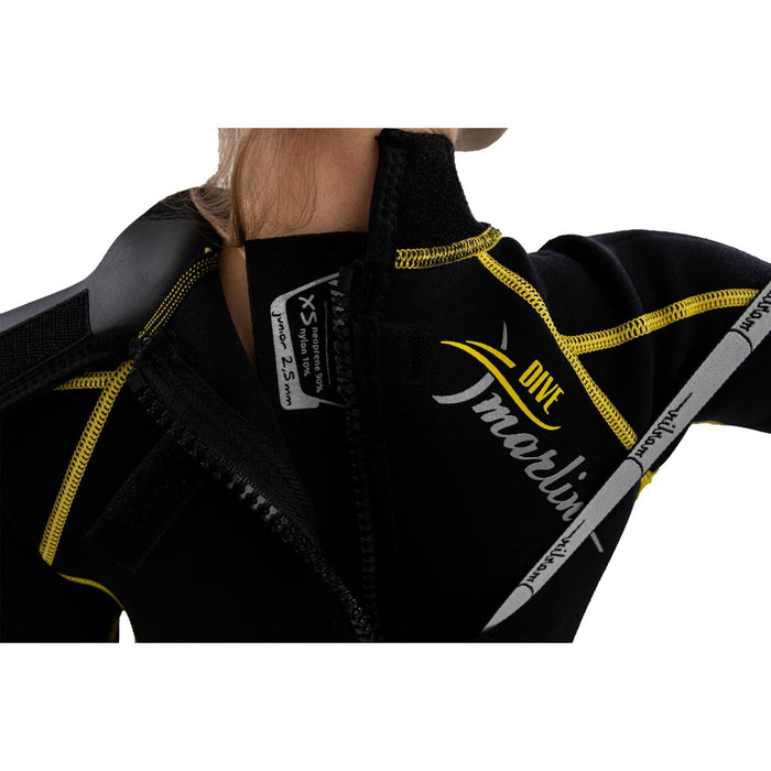 Combinaison de snorkeling Malibu enfants 2,5mm noire-jaune taille L Marlin 118329