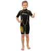 Combinaison shorty de snorkeling Malibu enfants 2,5mm noire-jaune taille XL Marlin 118332