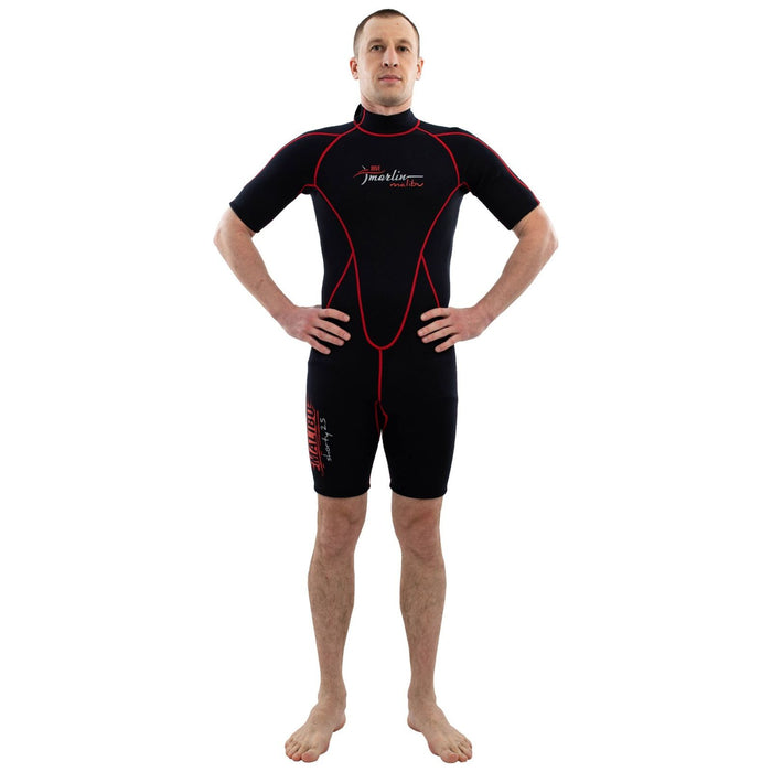 Shorty combinaison Malibu Homme 2.5mm Noir-Rouge Taille L Marlin 118336