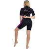 Combinaison shorty Costa Femme 2mm Noir-Violet Taille M Marlin 118460
