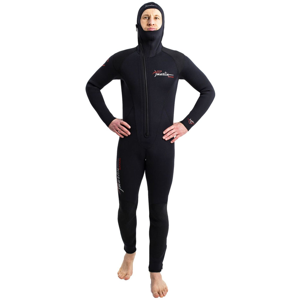 Combinaison de plongée intégrale à capuche Safari Homme 5mm Noir Taille M Marlin 118464