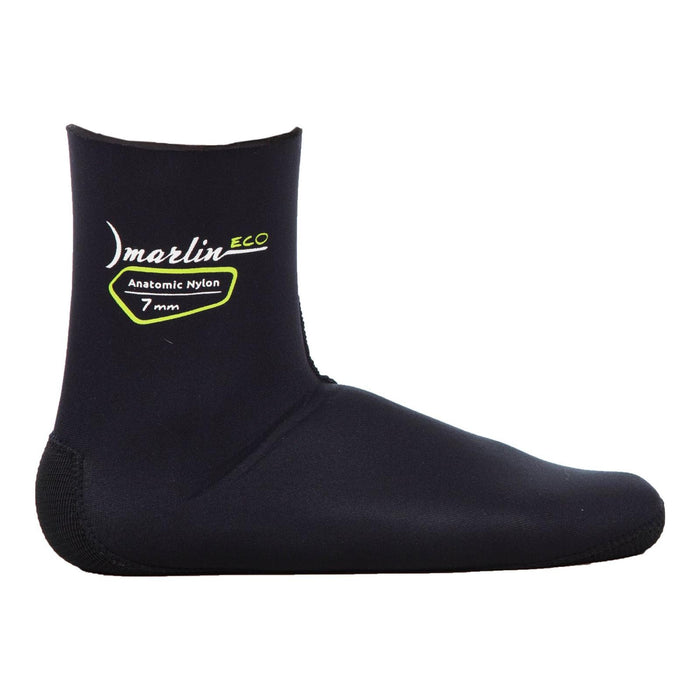 Chaussettes anatomiques de chasse sous-marine Nylon Eco 1.5mm Noires Taille L Marlin 118501