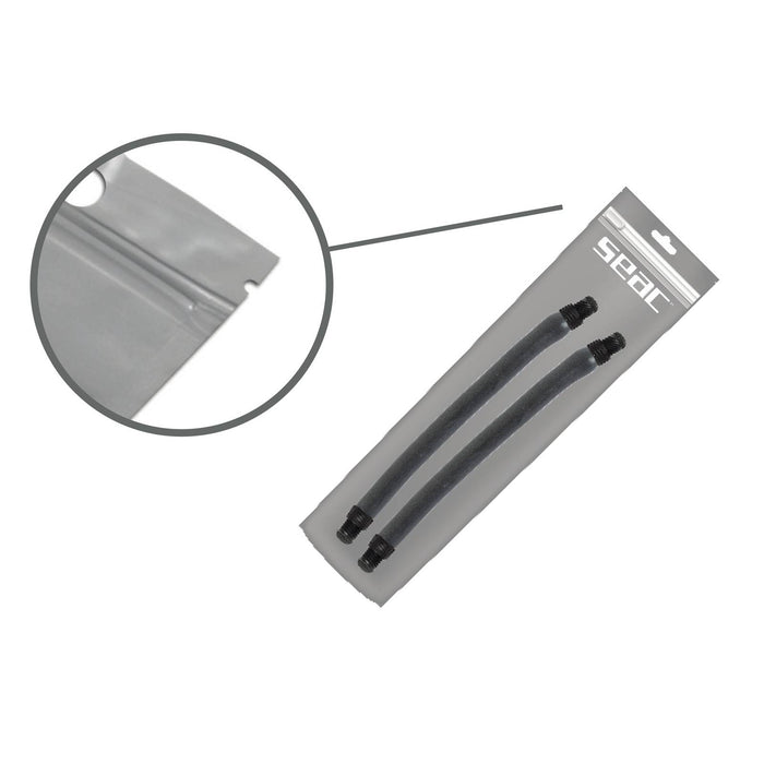 Paire de sangles anthracite Flex double diamètre 16mm longueur 22cm Seac 127-56-16X22