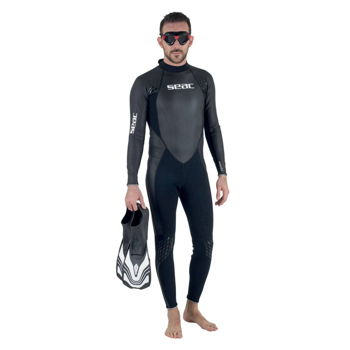Masque de natation Sonic Noir-Rouge Lentilles Fumées Seac 152-30NR-SBL