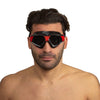 Masque de natation Sonic Noir-Rouge Lentilles Fumées Seac 152-30NR-SBL